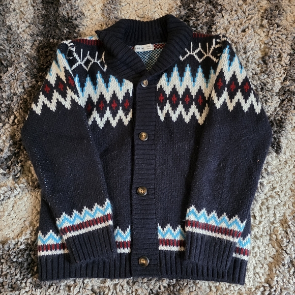 SHEIN Other - SHEIN Kids Navy and White Patterned Sweater